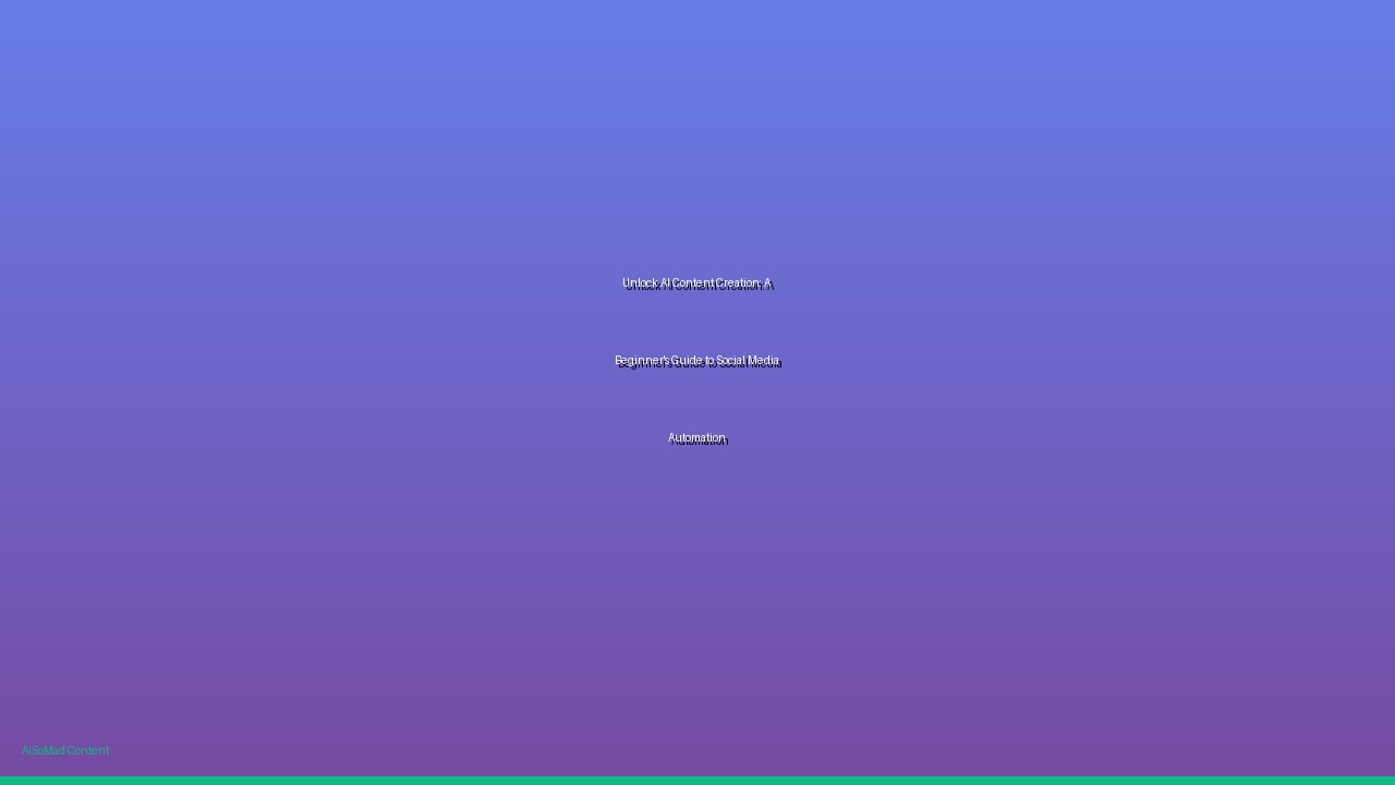 Unlock AI Content Creation: A Beginner's Guide to Social Media Automation